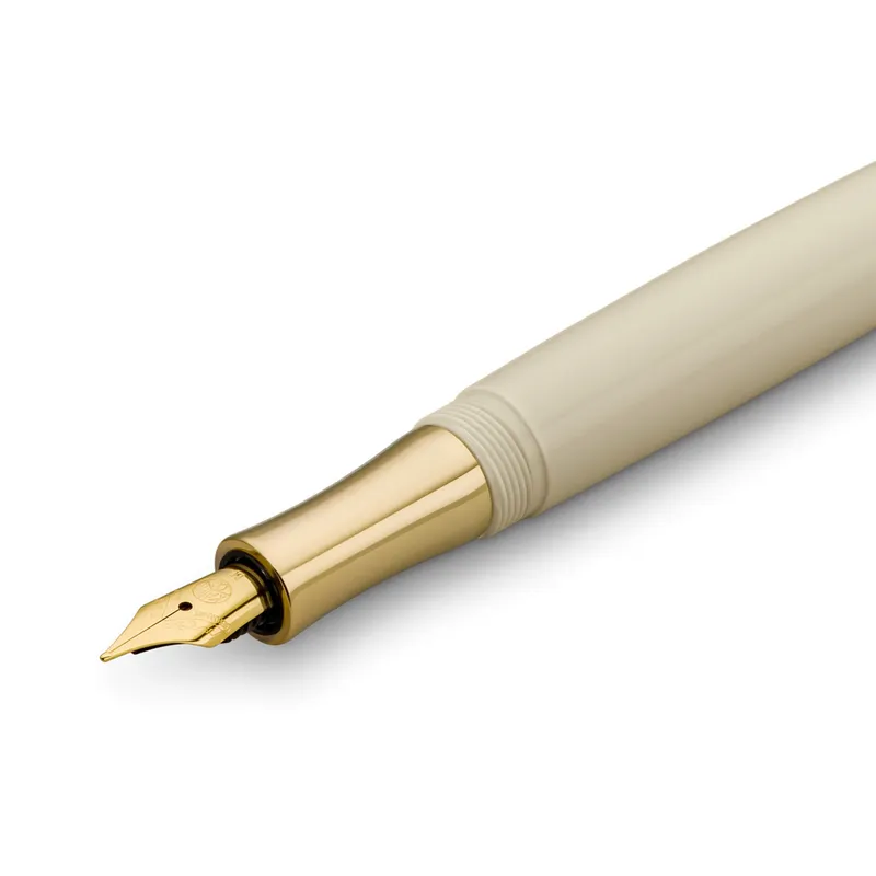 Kaweco Student Premium Acrylic Bordeaux And Beige With Golden Details Fountain Pen-Medium