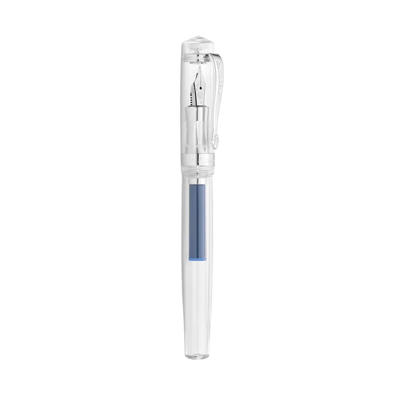 Kaweco Student Acrylic Transparent With Silver Details Fountain Pen-Fine