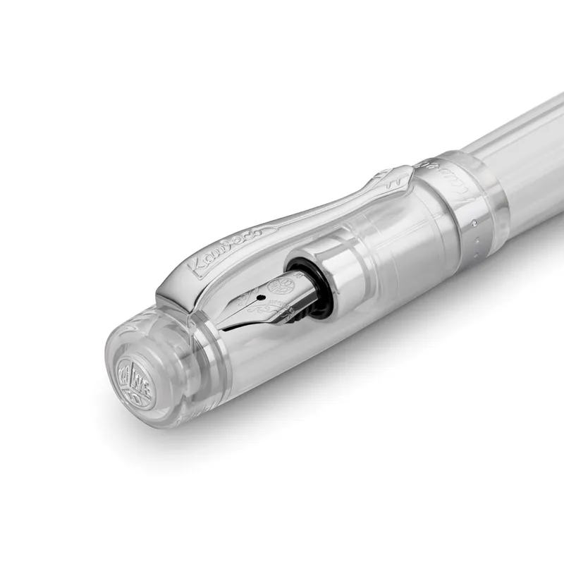 Kaweco Student Acrylic Transparent With Silver Details Fountain Pen-Fine