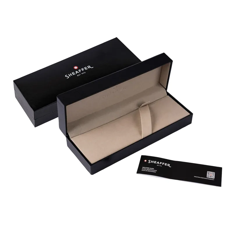 Sheaffer 9111 Icon Ballpoint Pen - Metallic Red with Glossy Black PVD Trim