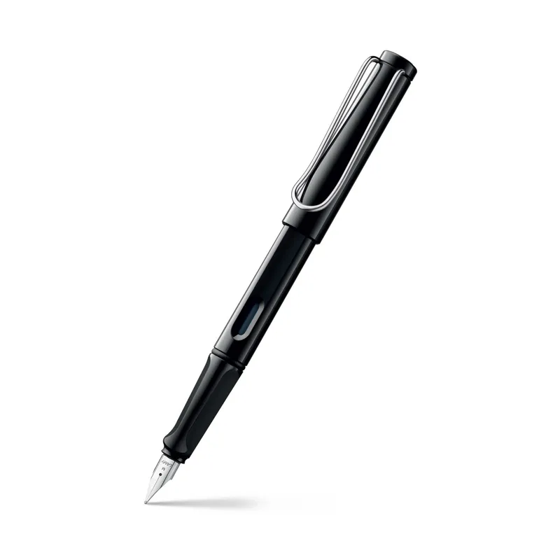 Lamy Safari 019 Fountain Pen Broad Matte Black With Chrome Plated Clip