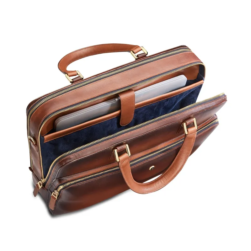 Lapis Bard Ducorium Dorchester 14Inch Laptop Business Bag Cognac