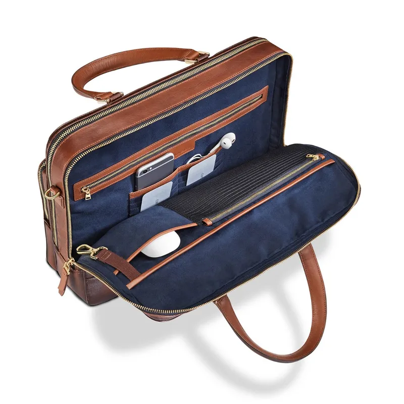 Lapis Bard Ducorium Dorchester 14Inch Laptop Business Bag Cognac