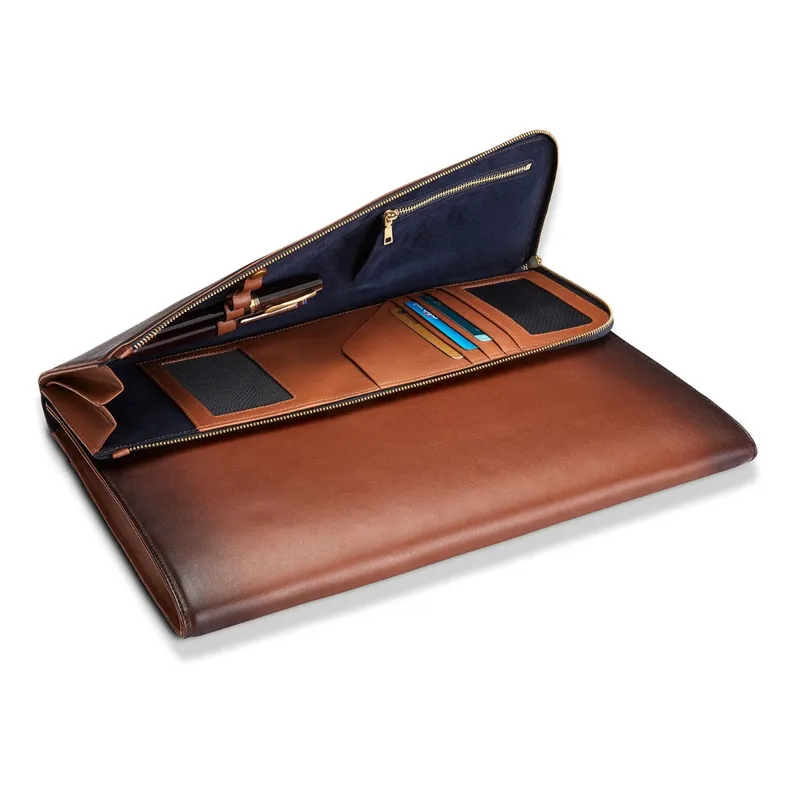 Lapis Bard Ducorium Bexley 13Inch Laptop Sleeve with Shoulder Strap Cognac