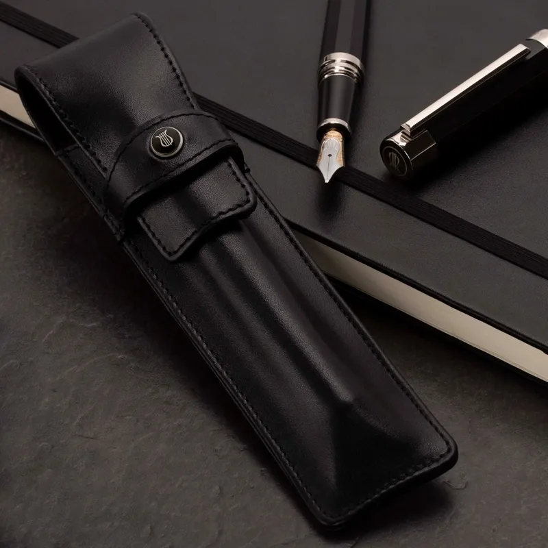 Lapis Bard Mayfair Single Pen Pouch Black