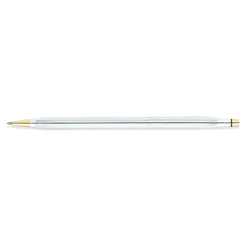 Cross 3302 Classic Century Medalist Ballpoint Pen Chrome With Gold Trims