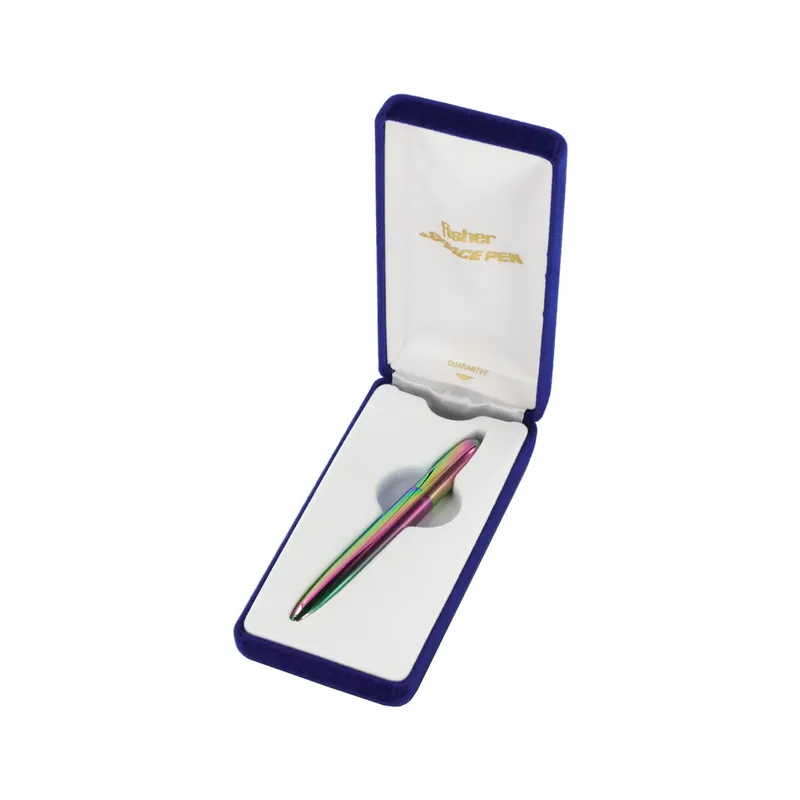 Fisher Space 400RB Bullet Titanium Nitride Ballpoint Pen without Clip Rainbow