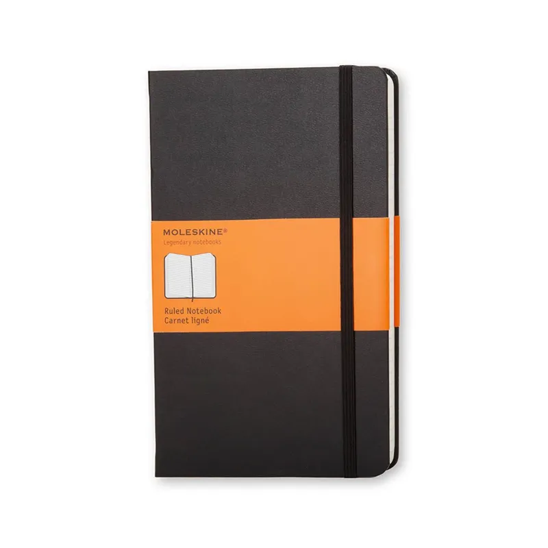 Moleskine Classic Pocket Size Hard Cover Notebook (Ruled) - Black