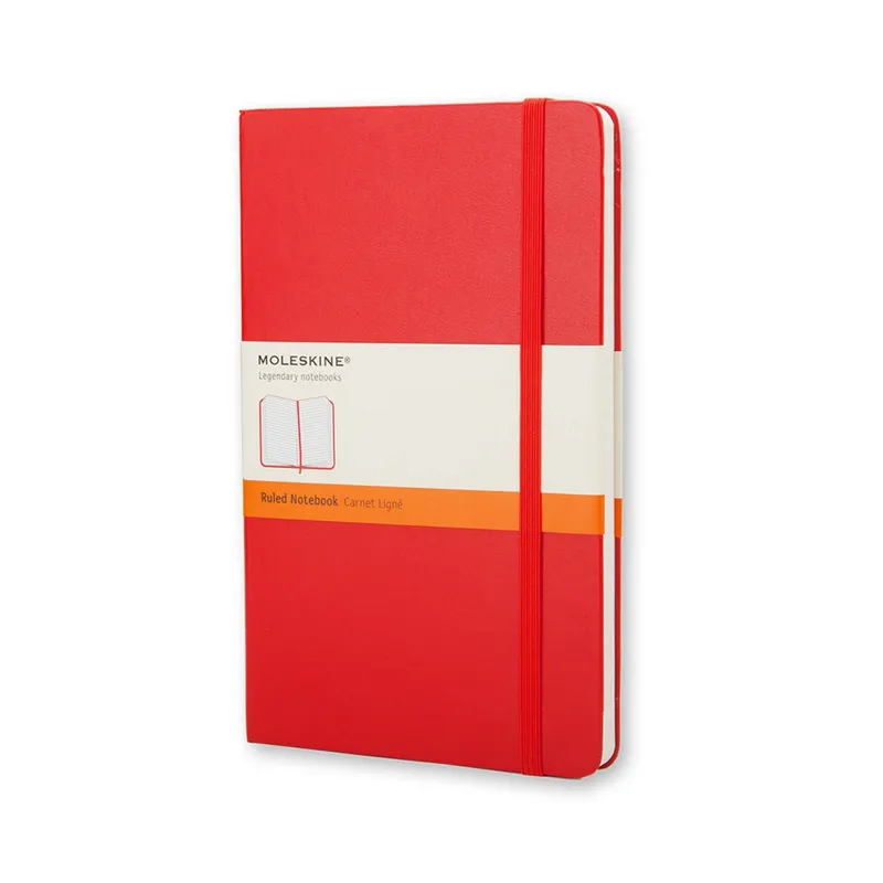 Moleskine Classic Pocket Size Hard Cover Notebook (Ruled) - Red