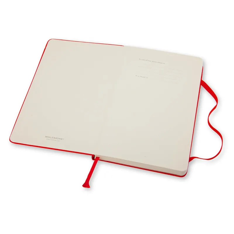 Moleskine Classic Pocket Size Hard Cover Notebook (Ruled) - Red