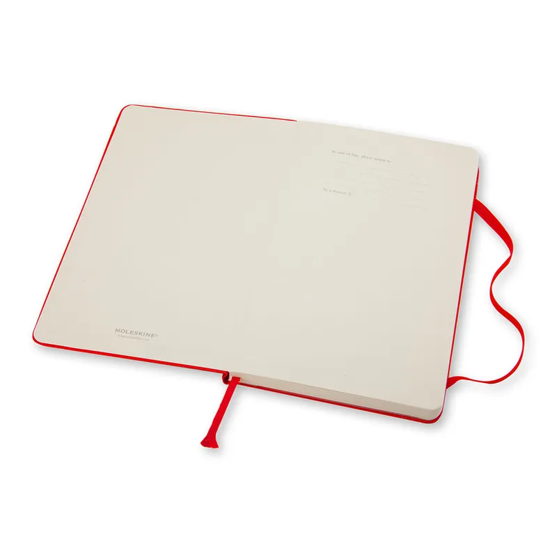 Moleskine Classic Notebook Ruled Hard Cover Large Red