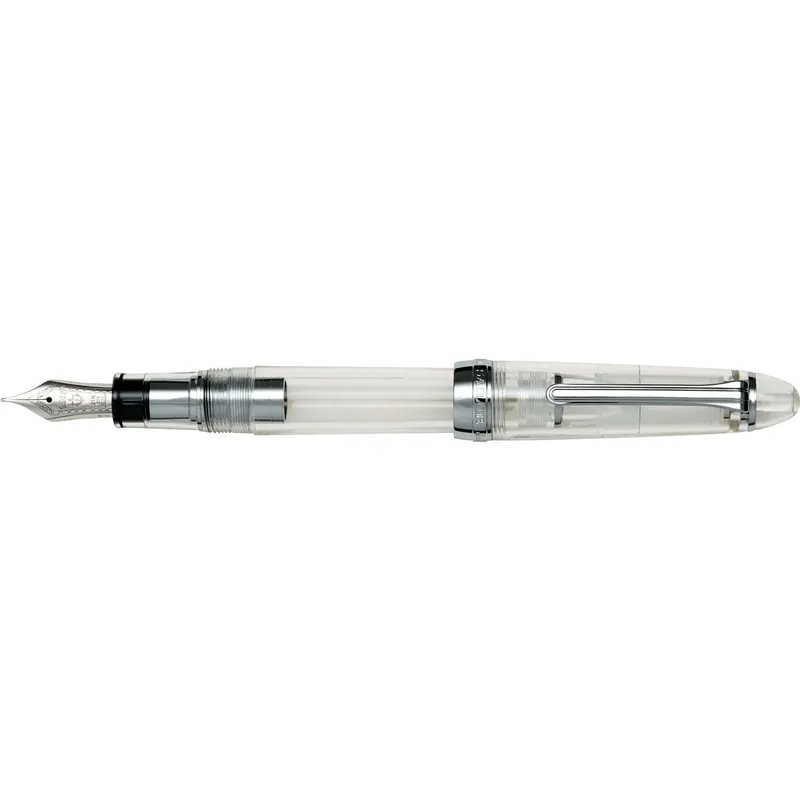 Sailor 1911 Large Fountain Pen (21K Medium) Demonstrator with Silver Trims