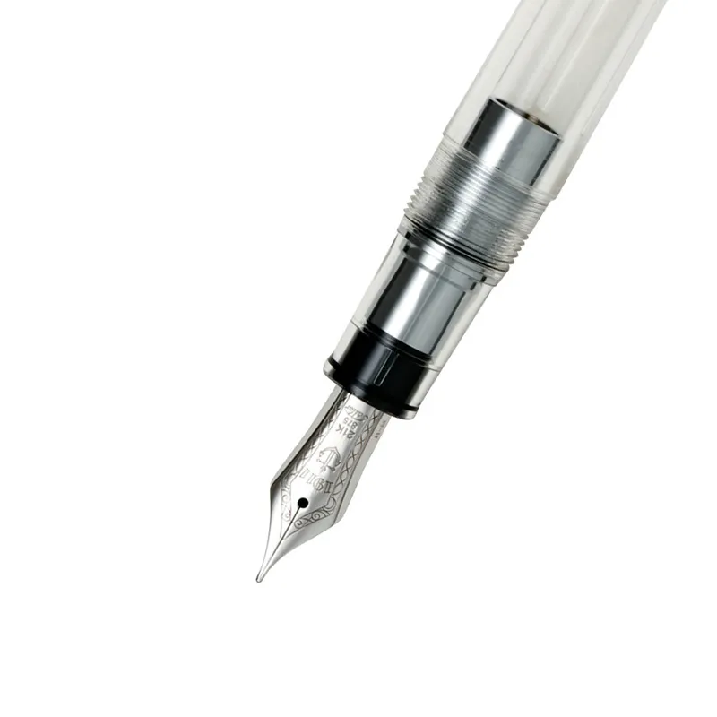 Sailor 1911 Large Fountain Pen (21K Broad) Demonstrator with Silver Trims