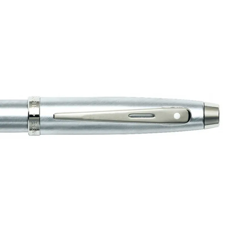 Sheaffer Gift 100 9306 Fountain Pen (Medium) Brushed Chrome with Chrome - Plated Trim