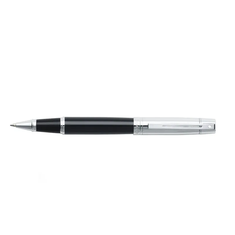 Sheaffer Gift 300 Rollerball Pen Glossy Black and Chrome with Chrome-Plated Trim