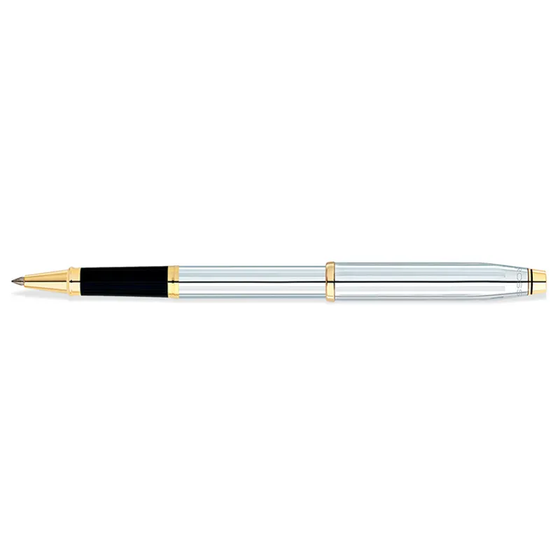 Cross 3304 Century II Medalist Rollerball Pen Chrome with Gold Trims