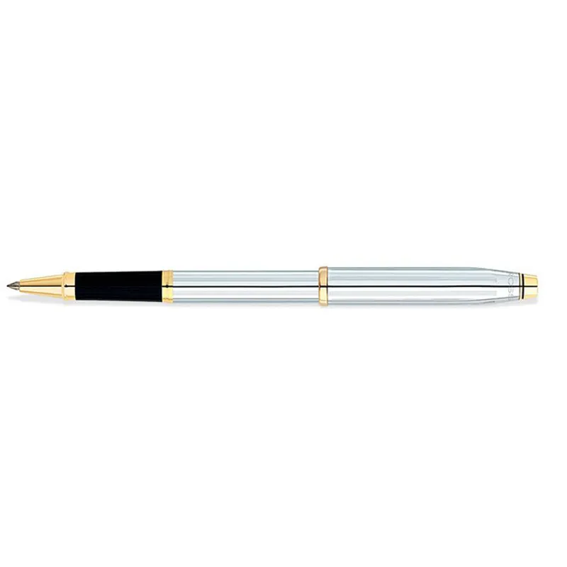 Cross 3304 Century II Medalist Rollerball Pen Chrome with Gold Trims