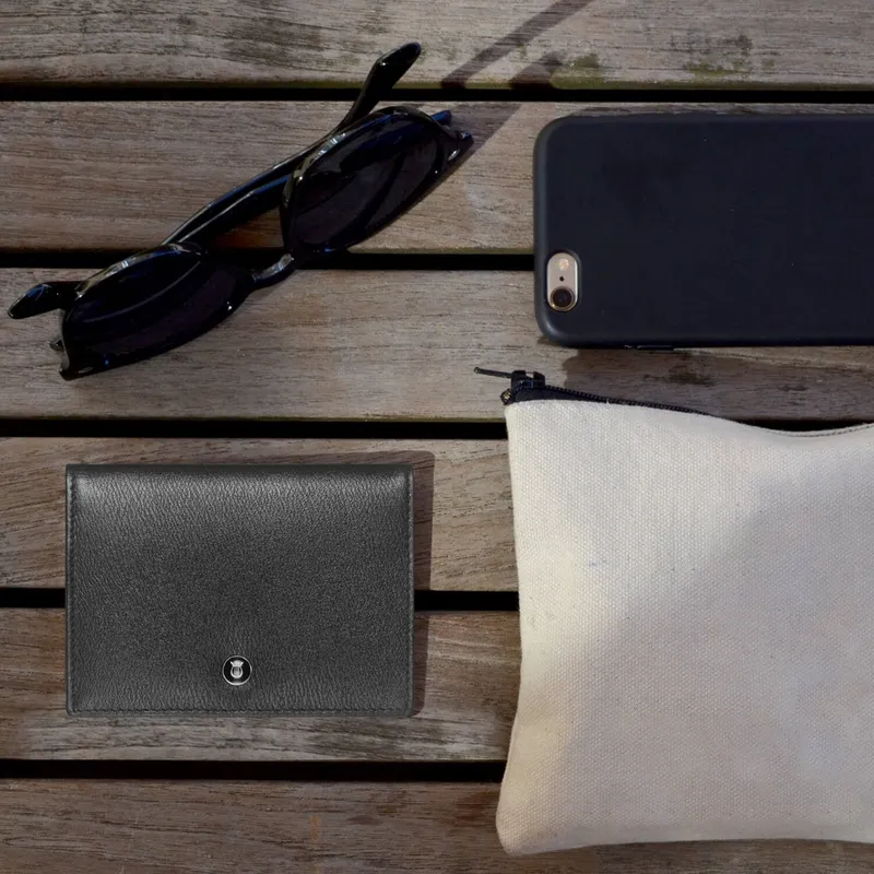 Lapis Bard Belgravia Credit Card Holder with ID Slot Black