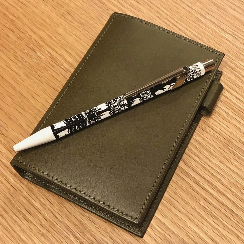 Caran d'Ache 849 Popline 'Totally Swiss-Papercut' Ballpoint Pen with Slim Metal Box Brown