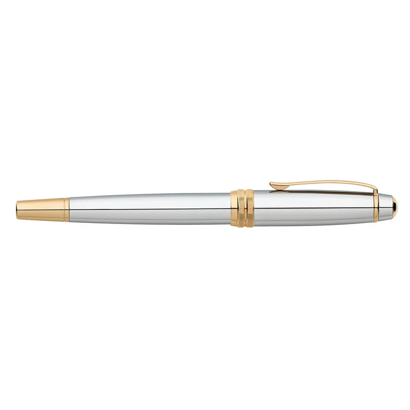 Cross AT0456-6MS Bailey Medalist Fountain Pen Medium Chrome with Gold Trims