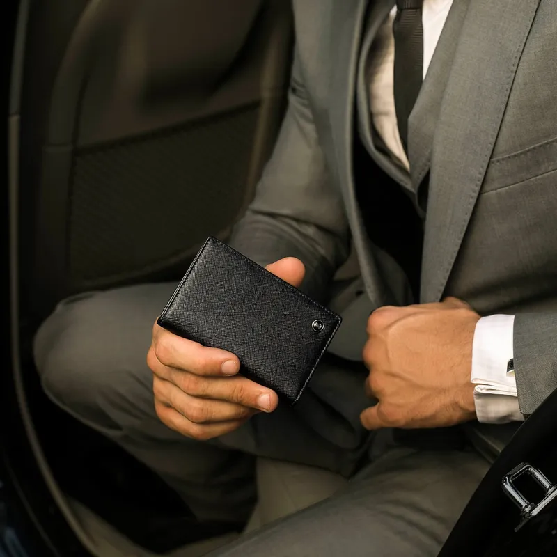 Lapis Bard Belgravia L-Fold Wallet Black