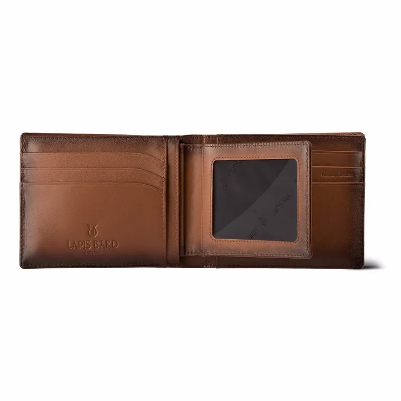 Lapis Bard Ducorium Bi Fold Evening Wallet with Additional Sleeve Cognac