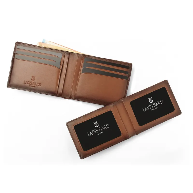Lapis Bard Ducorium Bi Fold Evening Wallet with Additional Sleeve Cognac