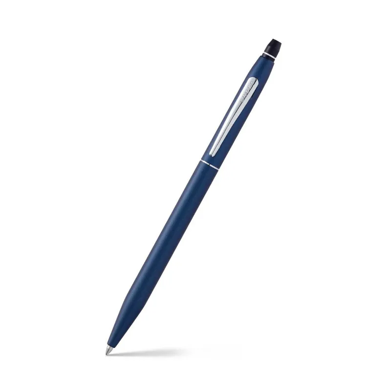 Cross AT0622-121 Click Ballpoint Pen Dark Blue with Chrome Trims