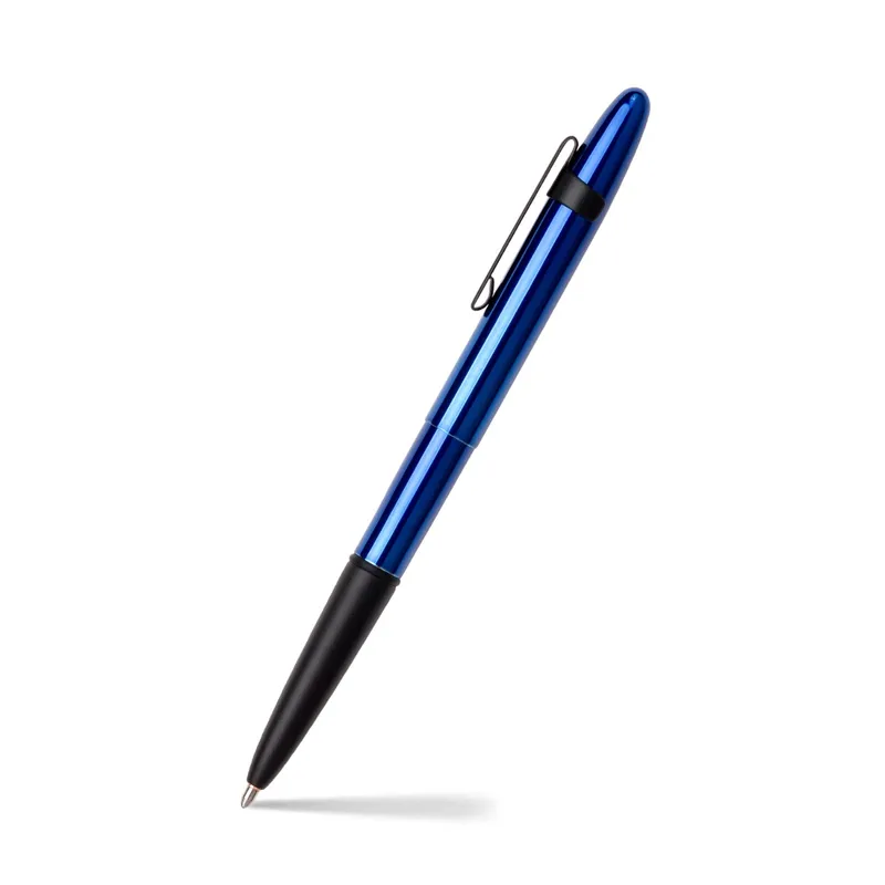 Fisher Space 4000BBB-BCL Bullet Ballpoint pen with Matte Black Finger Grip & Clip Blueberry
