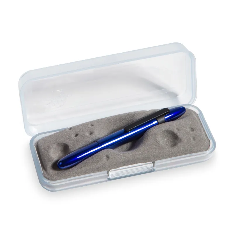 Fisher Space 4000BBB-BCL Bullet Ballpoint pen with Matte Black Finger Grip & Clip Blueberry