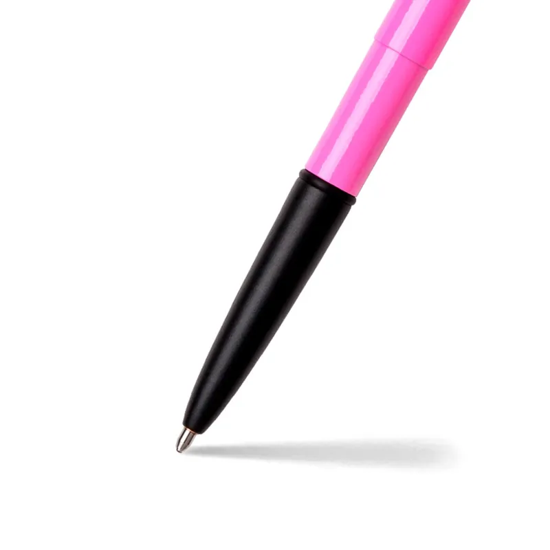 Fisher Space 4000PKB-BCL Bullet Ballpoint pen with Matte Black Clip and Finger Grip-Pink