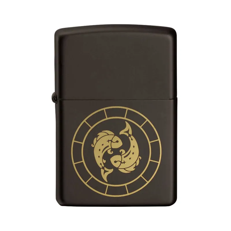 Zippo Lighter 218.MB401294 Pisces Zodiac Sign Black