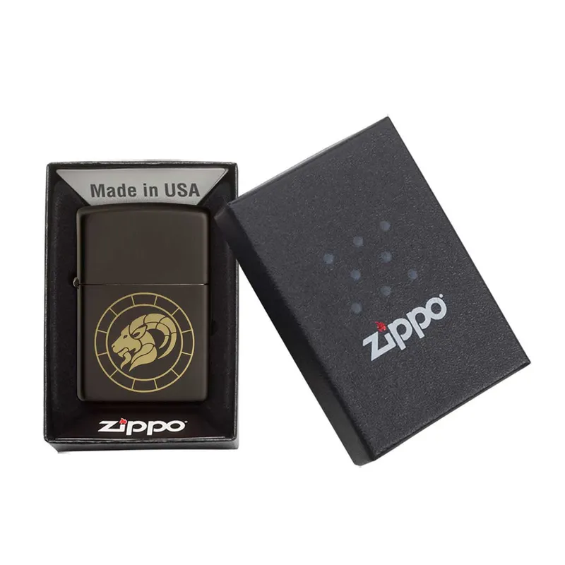 Zippo Lighter 218.MB401293 Capricorn Zodiac Sign Black