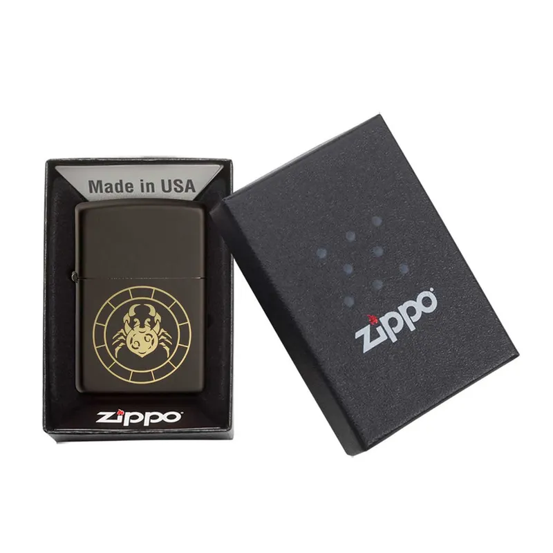 Zippo Lighter 218.MB401292 Cancer Zodiac Sign Black