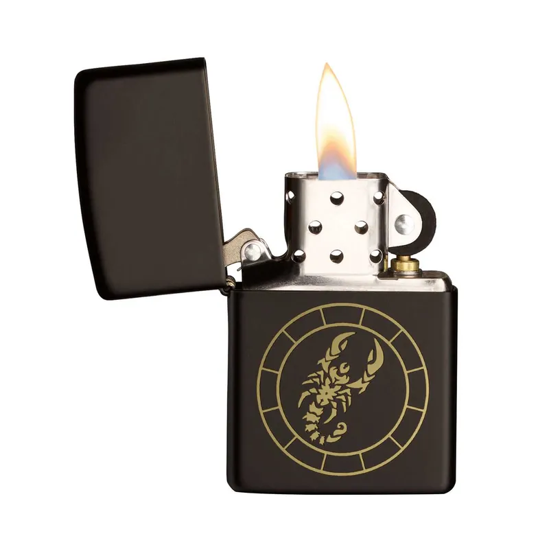 Zippo Lighter 218.MB401291 Scorpio Zodiac Sign Black
