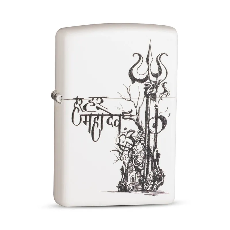 Zippo Lighter 214.CI407529 Lord Shiva White