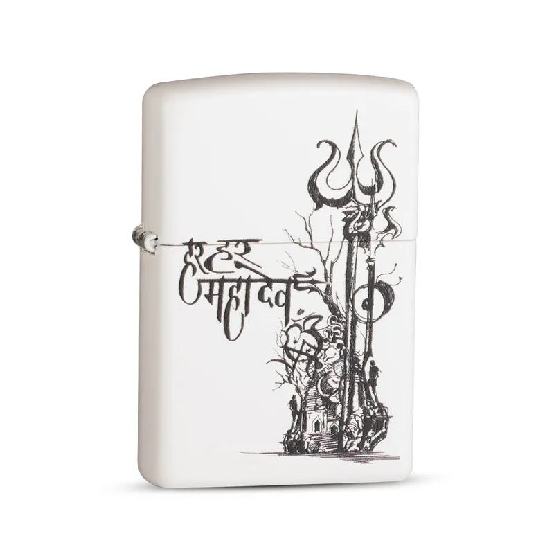 Zippo Lighter 214.CI407529 Lord Shiva White