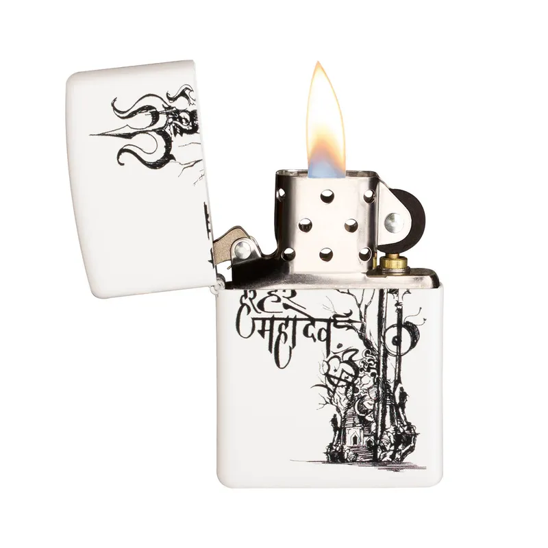 Zippo Lighter 214.CI407529 Lord Shiva White
