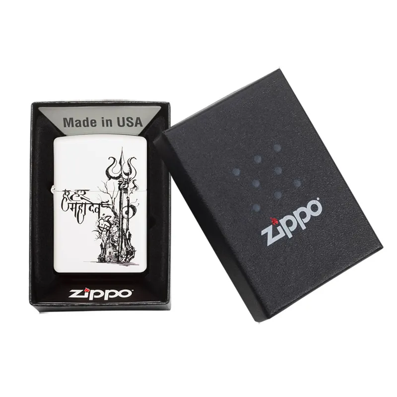 Zippo Lighter 214.CI407529 Lord Shiva White