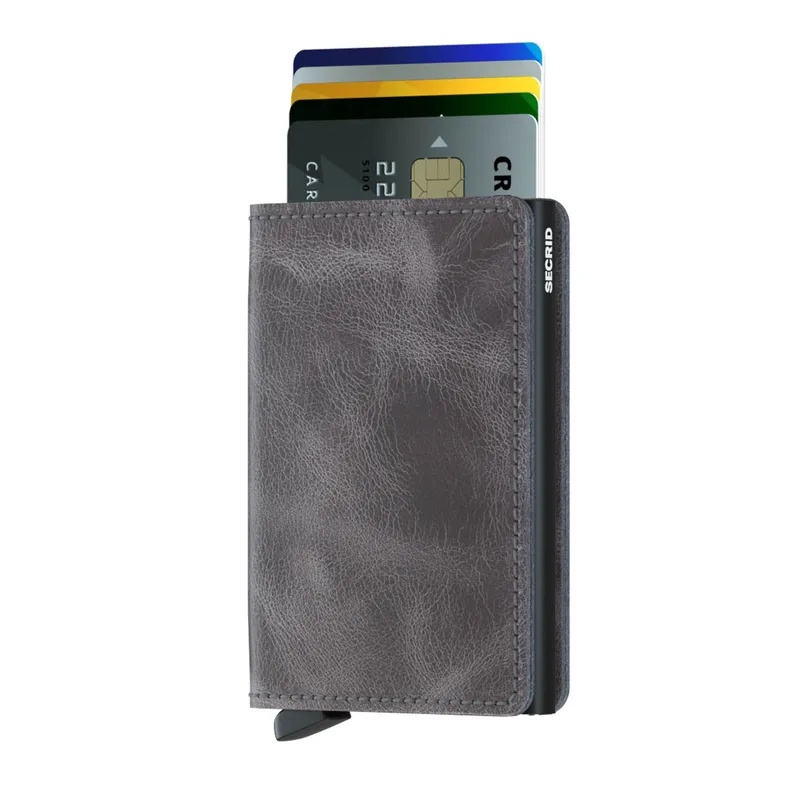 Secrid Slimwallet Vintage Grey with Black Cardprotector