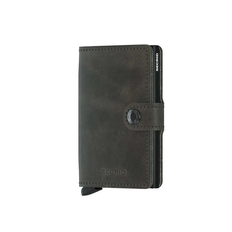 Secrid Miniwallet Vintage Olive with Black Cardprotector
