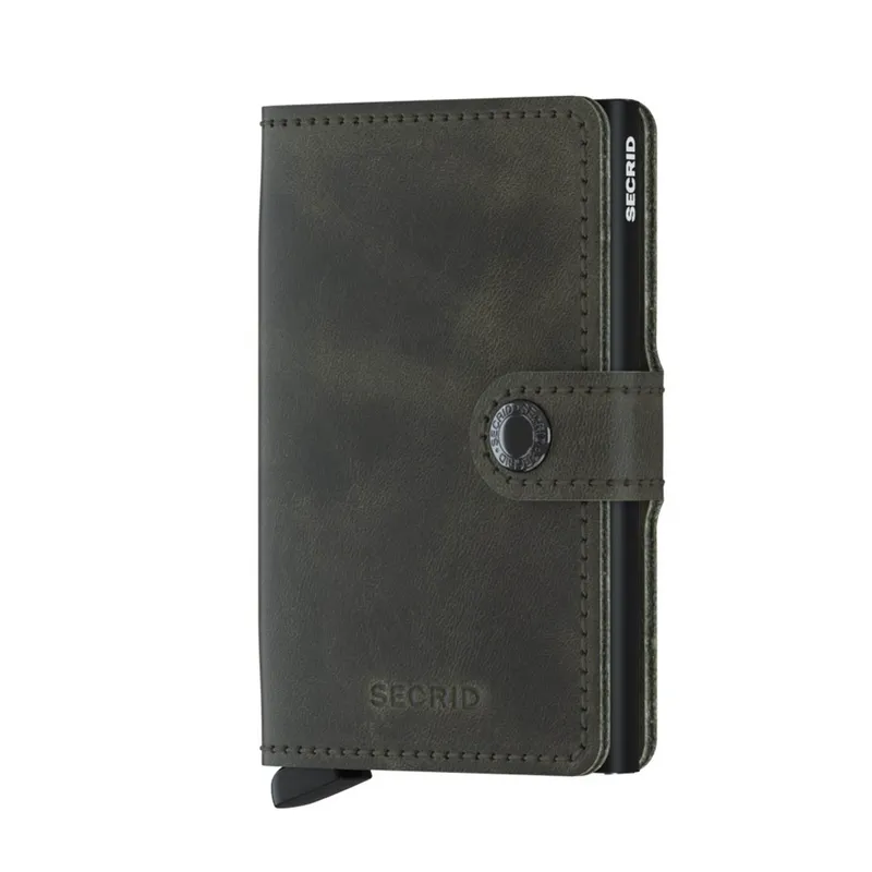 Secrid Miniwallet Vintage Olive with Black Cardprotector