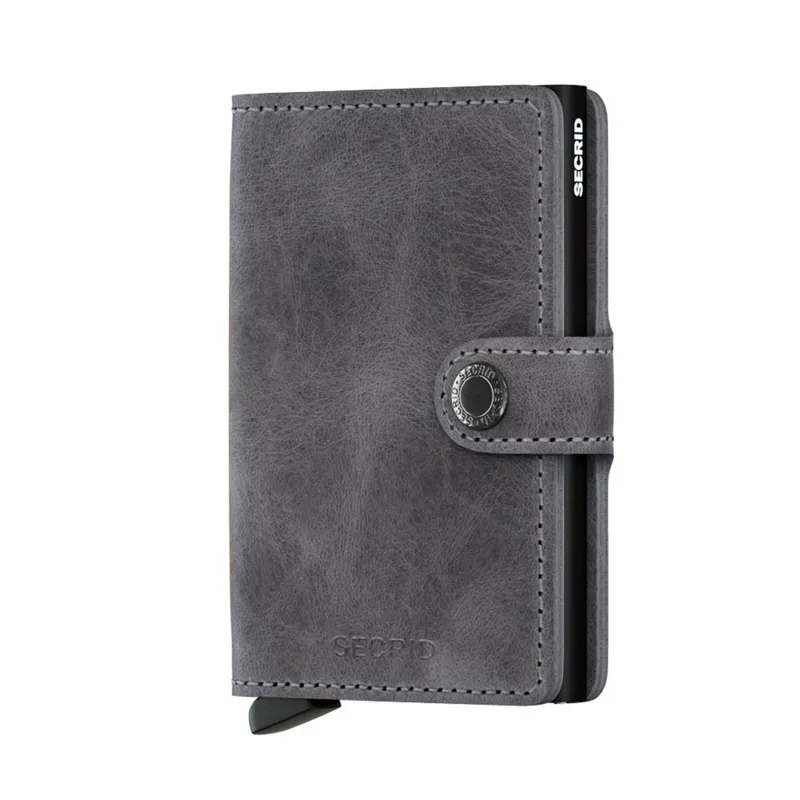 Secrid Miniwallet Vintage Grey with Black Cardprotector