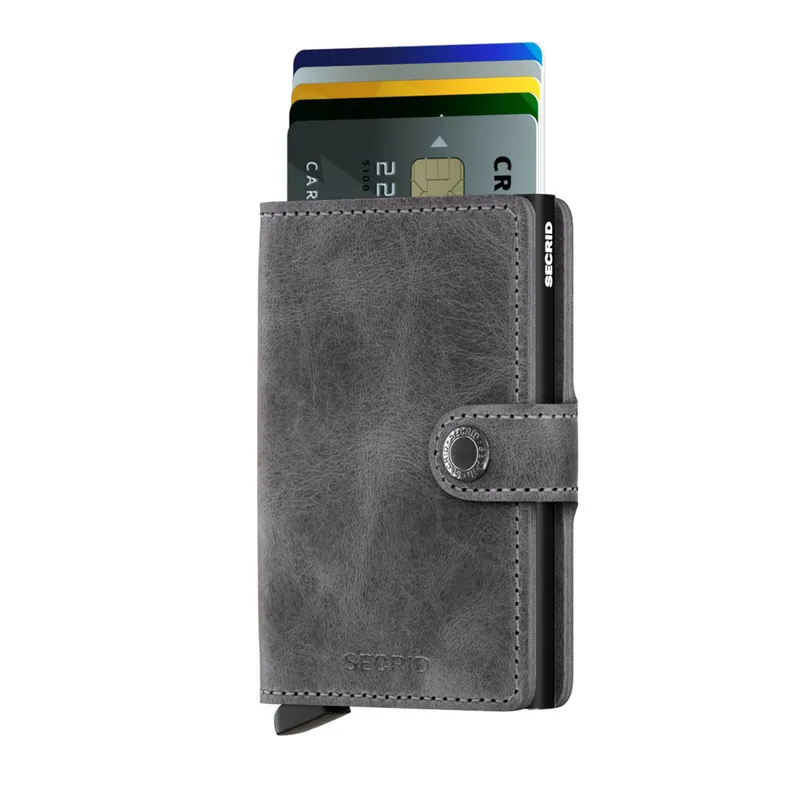Secrid Miniwallet Vintage Grey with Black Cardprotector