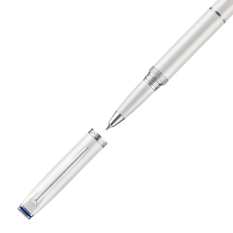 Lapis Bard Contemporary Rollerball Pen - Pearl with Chrome Trim