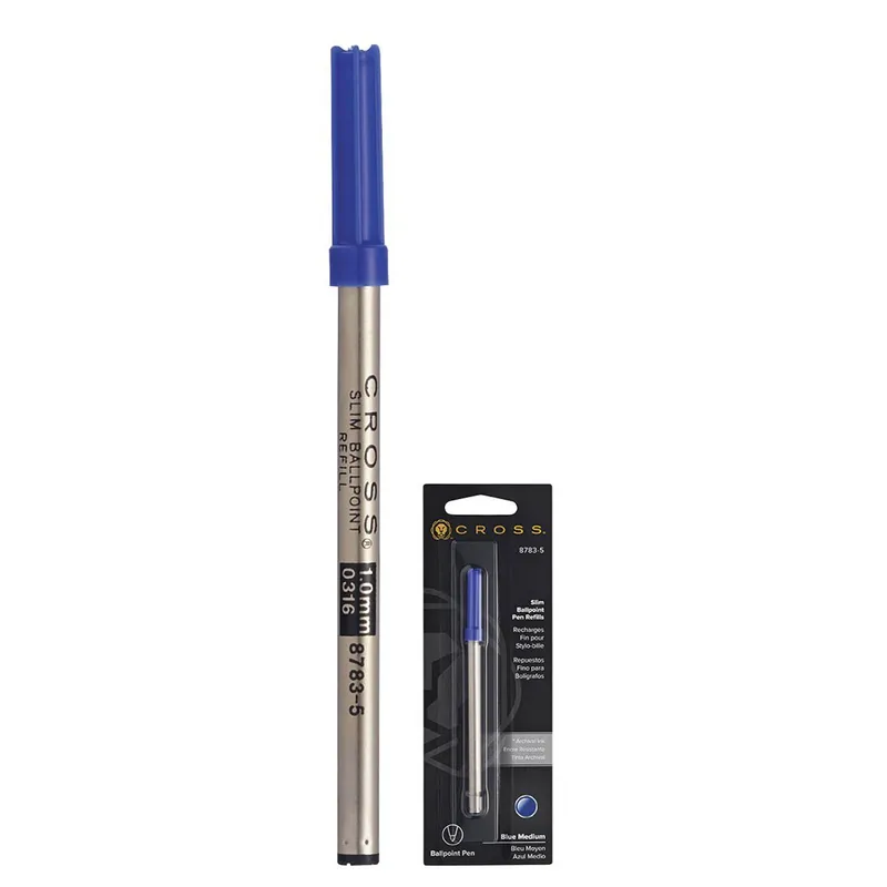 Cross 8783-5 Ballpoint Slim Medium Refill Pack of 1 Blue