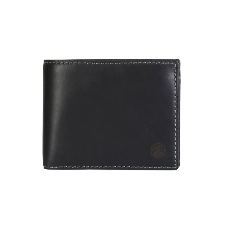 Jekyll & Hide 1951TEBL Texas Large Bifold Wallet With Coin Pouch - Black