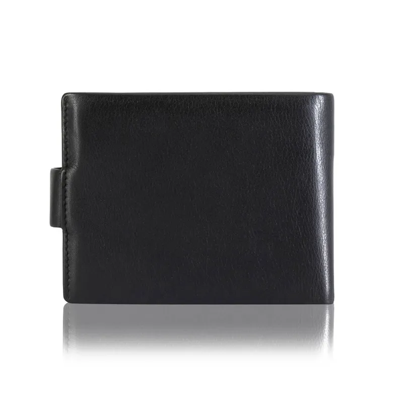 Jekyll & Hide 9876MOBL Montana Large Bifold Wallet With Coin Pouch - Black
