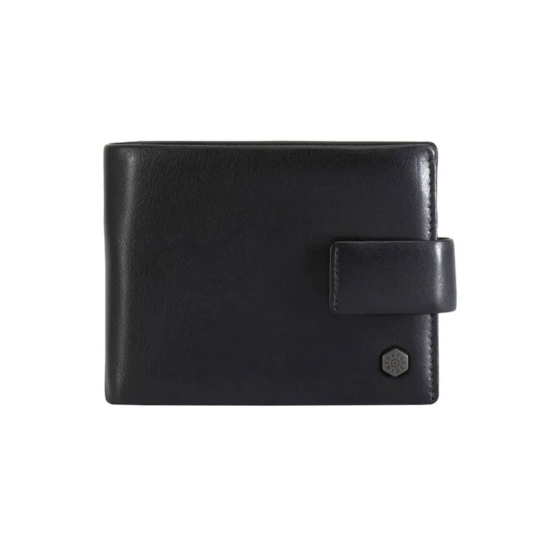 Jekyll & Hide 9876MOBL Montana Large Bifold Wallet With Coin Pouch - Black