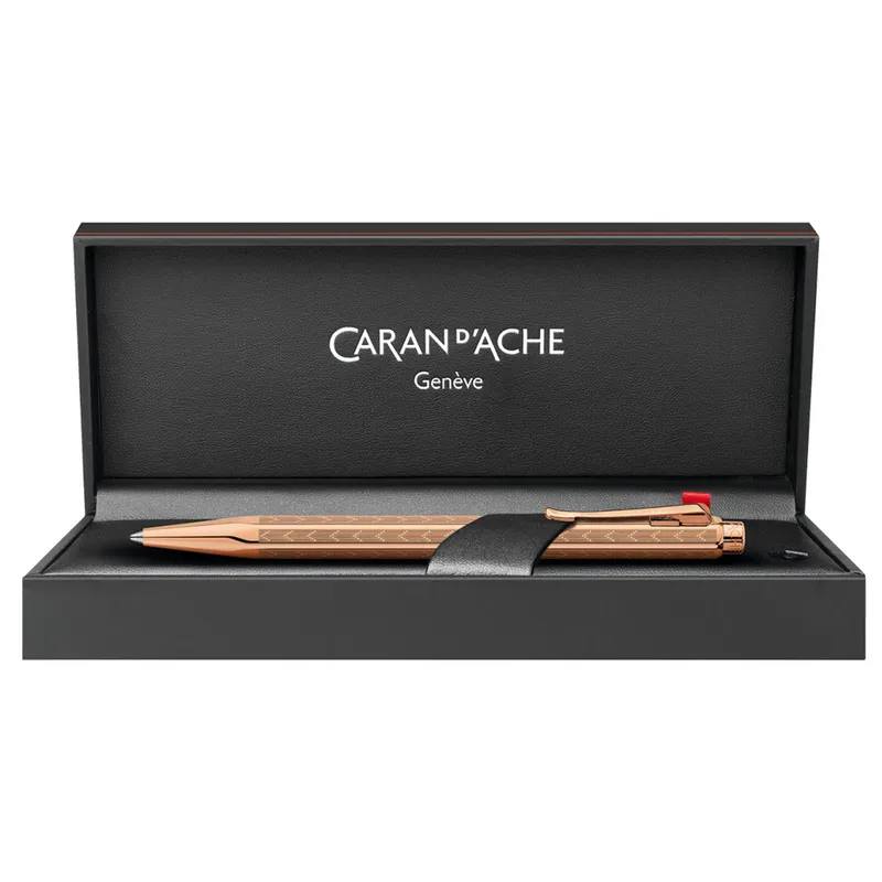 Caran d'Ache Ecridor Chevron Rose Gilded Ballpoint Pen Rose Gold
